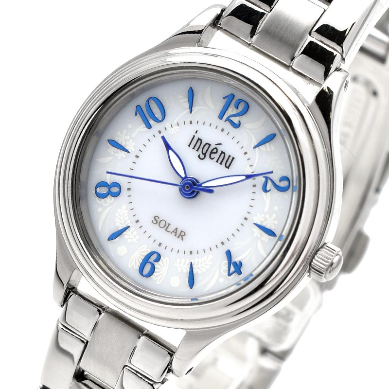 세이코 SEIKO 알바 ingenu 솔라 여자 손목 시계 AHJD436 실버 블루 - 상세 이미지 2