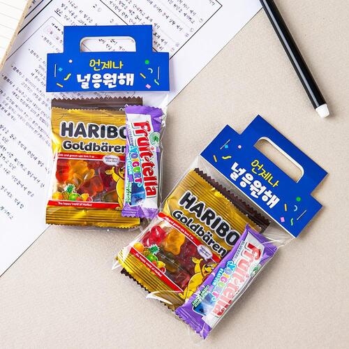 더하모니 슈퍼파워 응원 핸들헤더택 간식1호 구디백 어린이집 교회 유치원 학교 과자 세트 - 메인 이미지