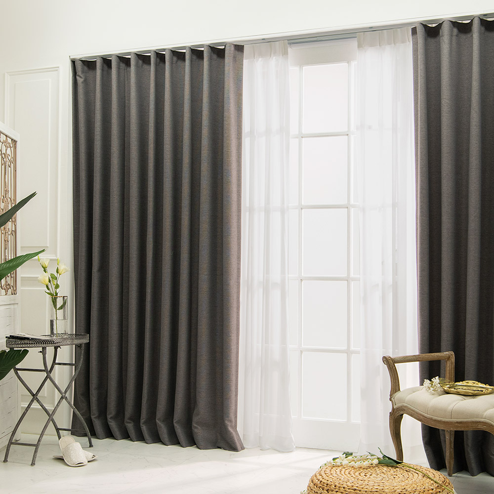 아라크네 루나 암막커튼 거실 안방 방한 린넨 핀형 148x150