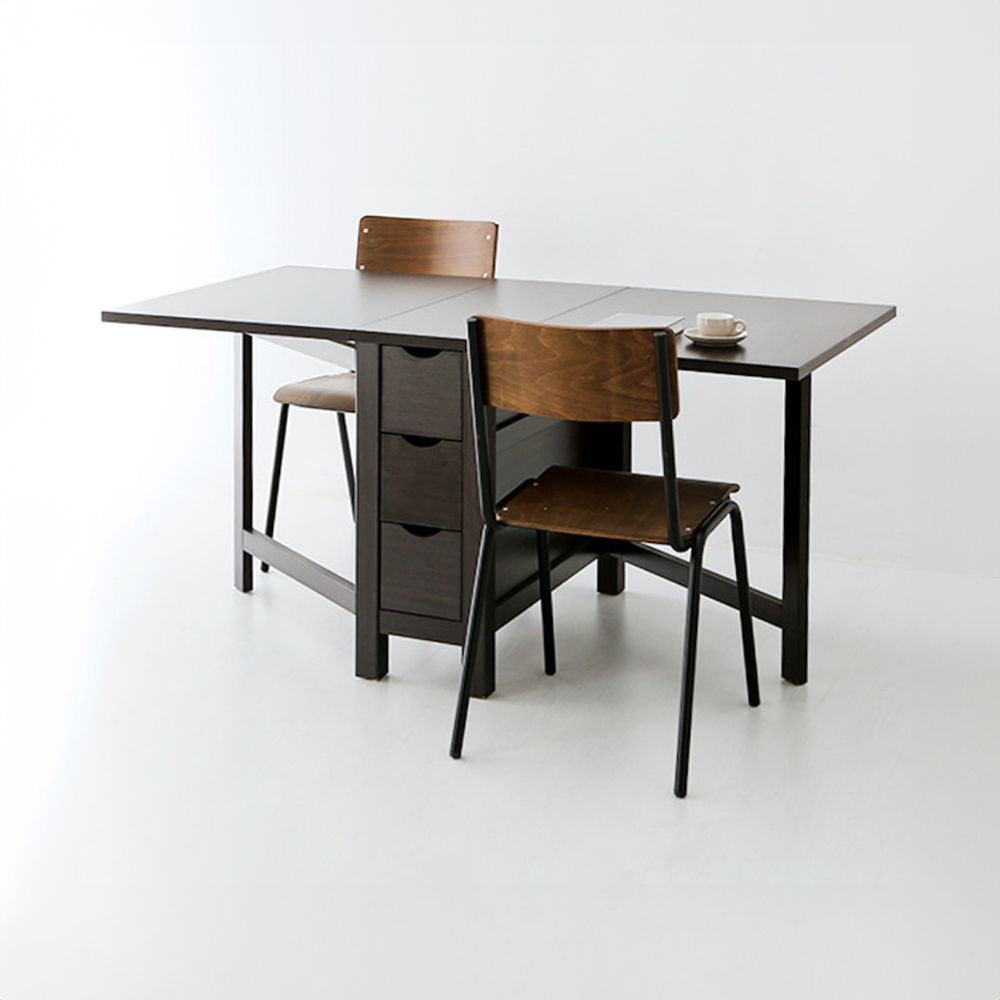 MITAL 접이식테이블 1500mm, 블랙브라운 6825.1774