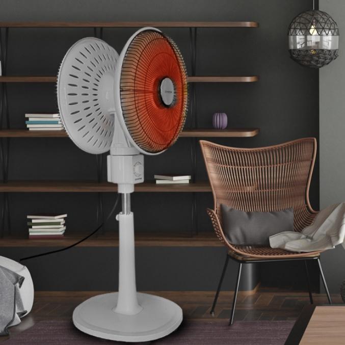 대형 선풍기히터 하이라이트 양면 전기난방기 사무실전기난로