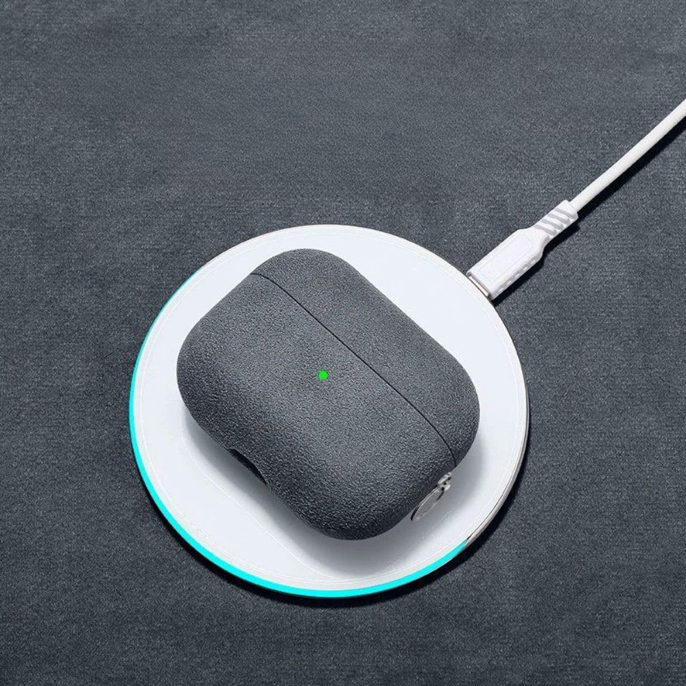에어팟 4세대 케이스 스웨이드 고급 무스탕 커버 버클 고급 그레이 에어팟 프로 2세대 (USB-C) - 상세 이미지 5