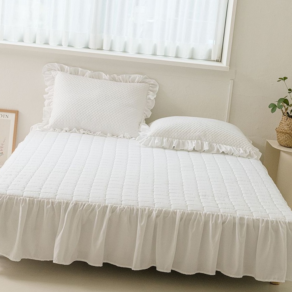 패드 침대커버 누빔 패드 고정밴드 세미 프릴 싱글매트리스