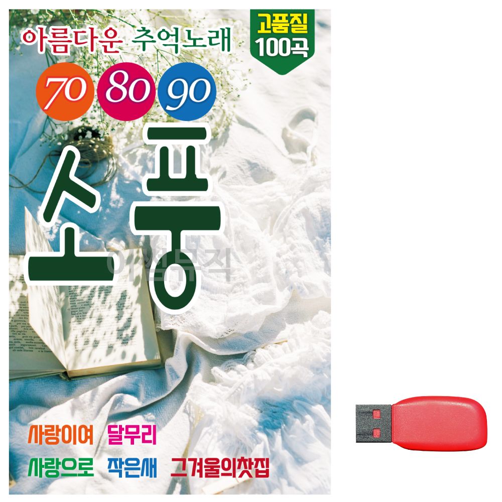 90년대 노래 708090 음악 7080 카페음악 발라드 USB 노래칩 USB 소풍 : NineTwoFour