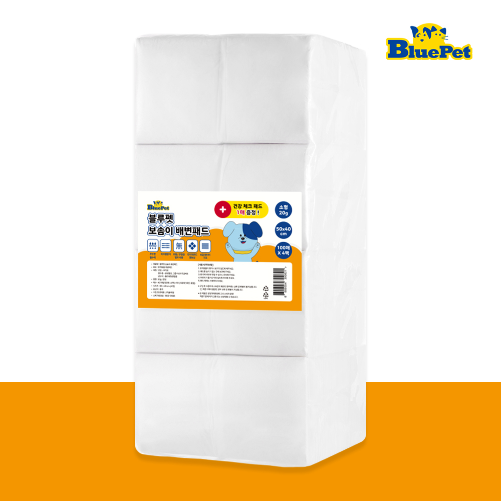 블루펫 강아지 배변패드 대형 50g 160매 건강체크패드 1매 포함