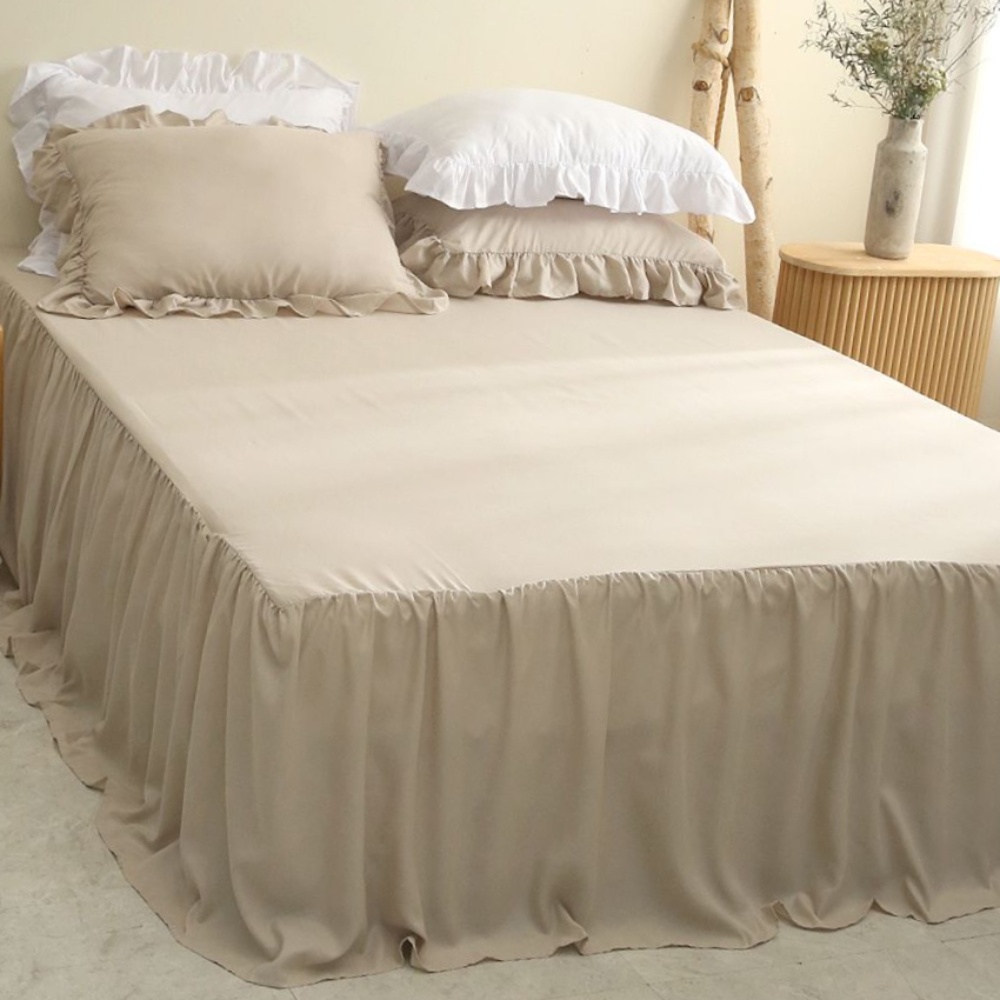 침대커버 홑겹 싱글패드 롱 프릴 싱글매트리스 덮개