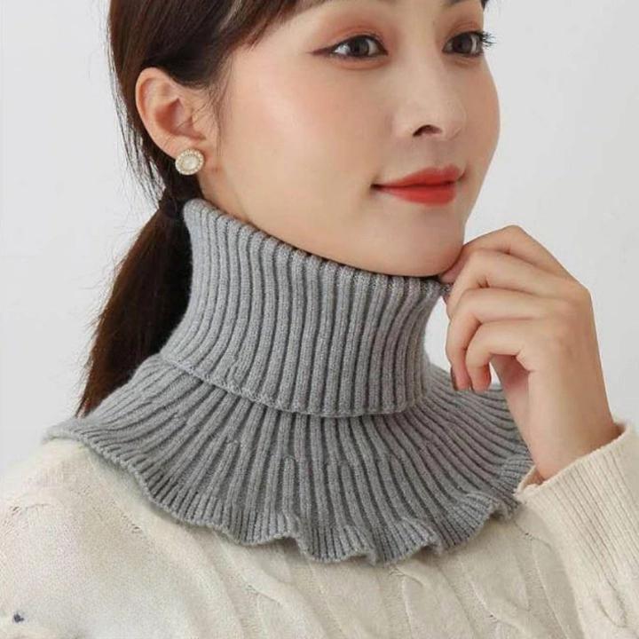 사기 터틀넥 목만있는 폴라티 페이크 목 티