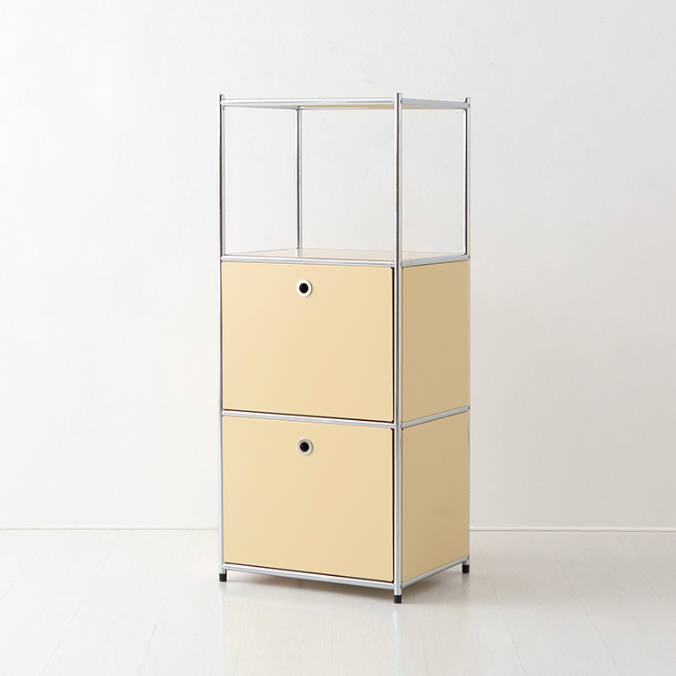 심플리 1x3 수납장 2문 BC603 500X400X1200MM, 3단, 솔리드베이지 8077.9751 - 상세 이미지 3