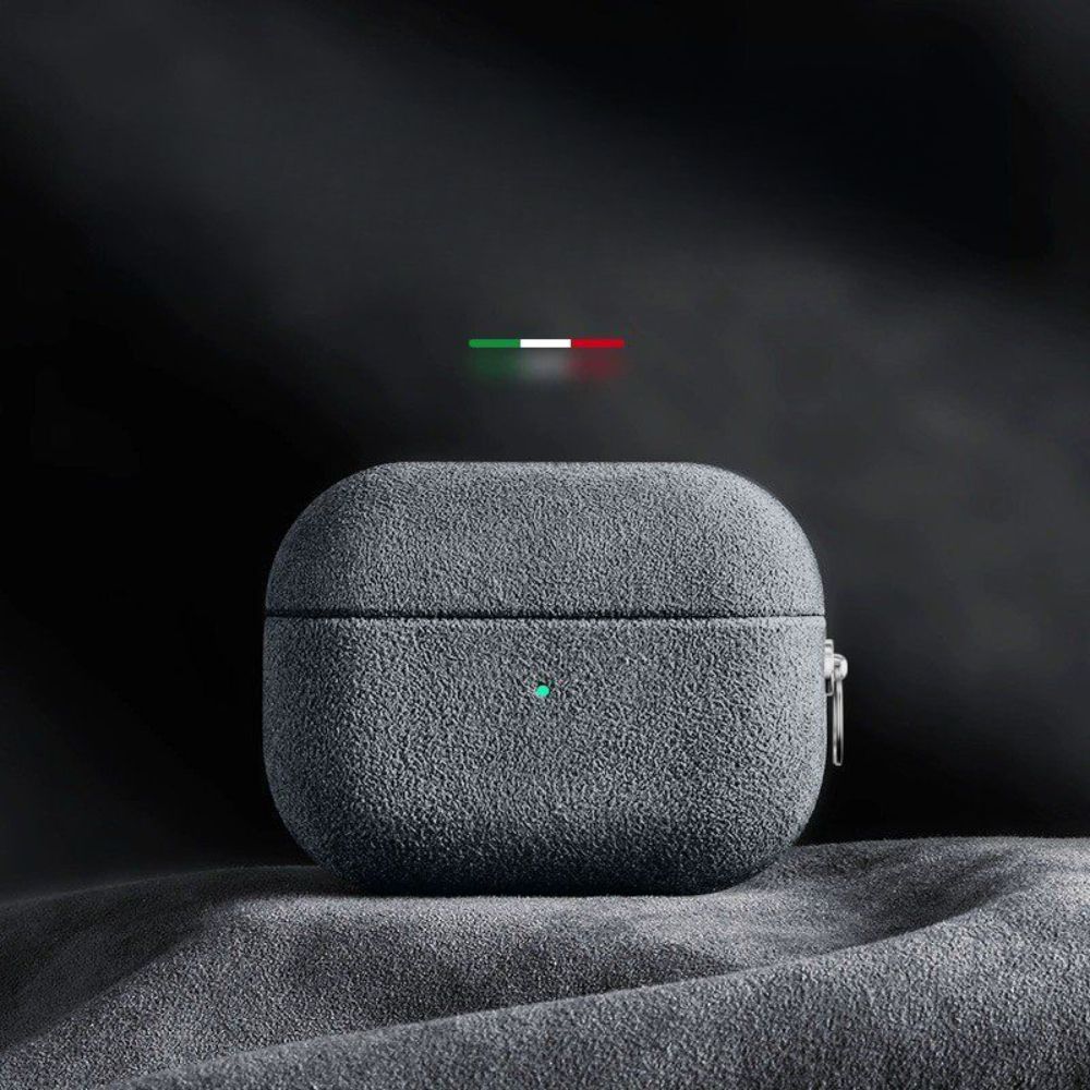 에어팟 4세대 케이스 스웨이드 고급 무스탕 커버 버클 고급 그레이 에어팟 프로 2세대 (USB-C) - 상품 이미지