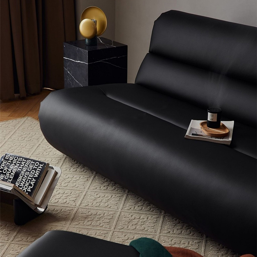 라면 흔들 스윙 라운지 실리콘 레더 소파 1인