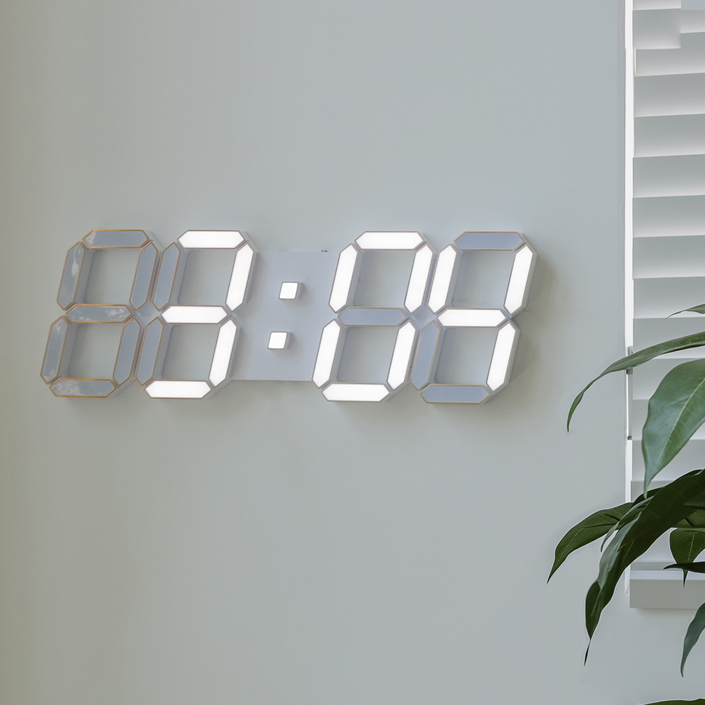 국산 플라이토 프리즘 3D LED 인테리어 벽시계 38cm - 메인 이미지