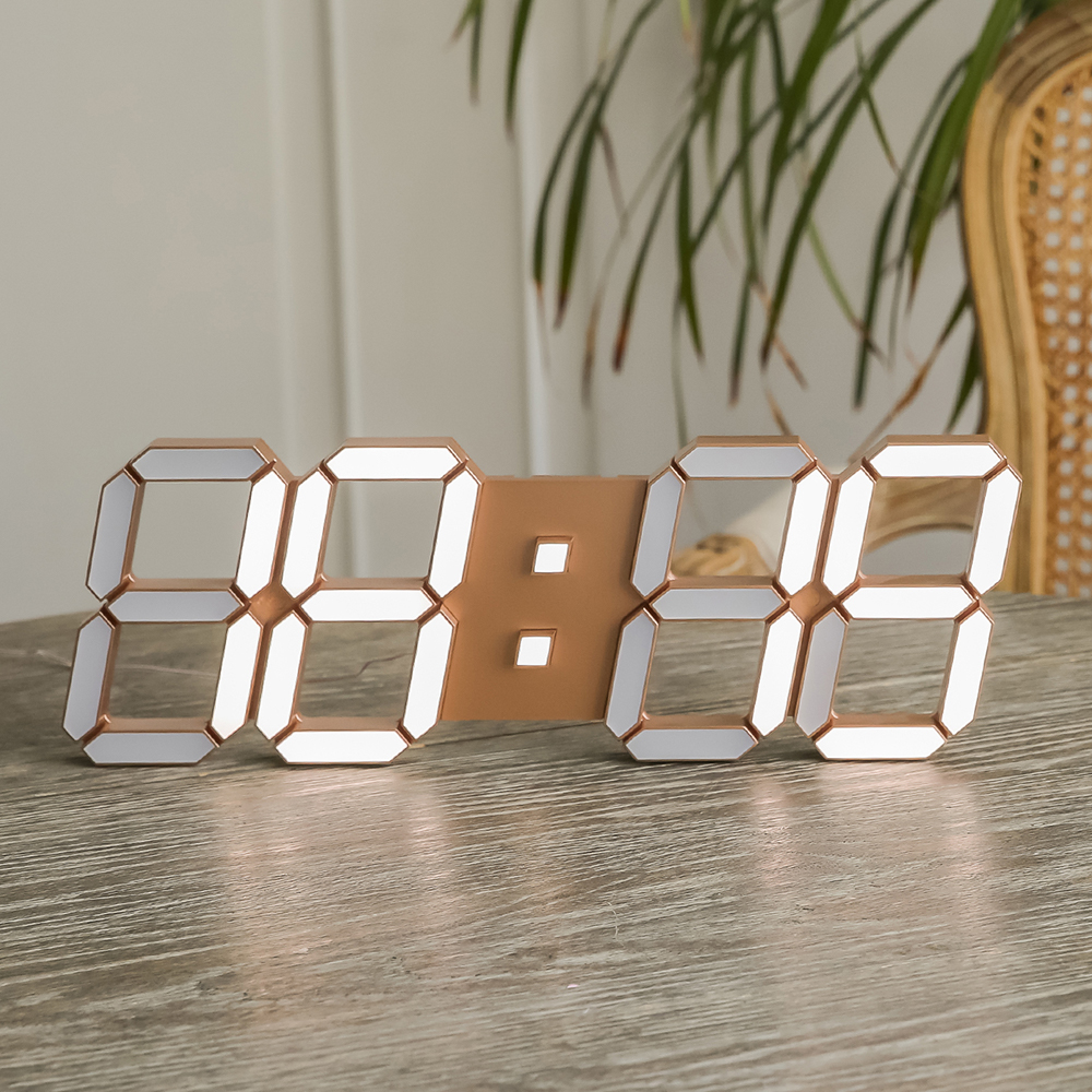 국산 플라이토 골드 3D LED 인테리어 벽시계 38cm - 상세 이미지 3