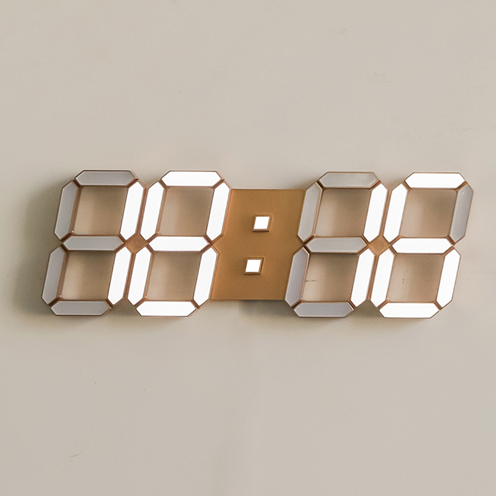 국산 플라이토 골드 3D LED 인테리어 벽시계 38cm - 상세 이미지 2