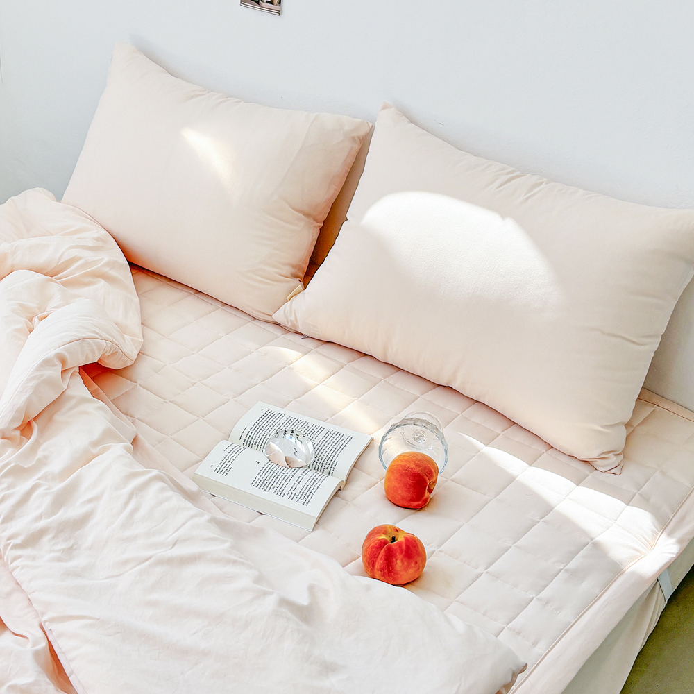 1+1  부드러운 아멜리 워싱 사계절 베개커버 2장 줄리엣 피치, 50x70cm