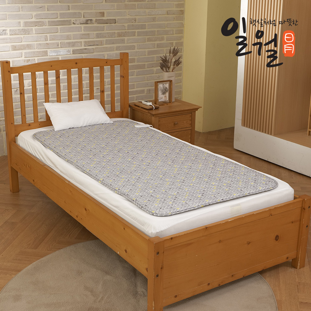 일월 전기매트 고급형 빗살무늬 초절전형 워셔블 전기장판 카본 탄소 온열매트 싱글 제품 이미지