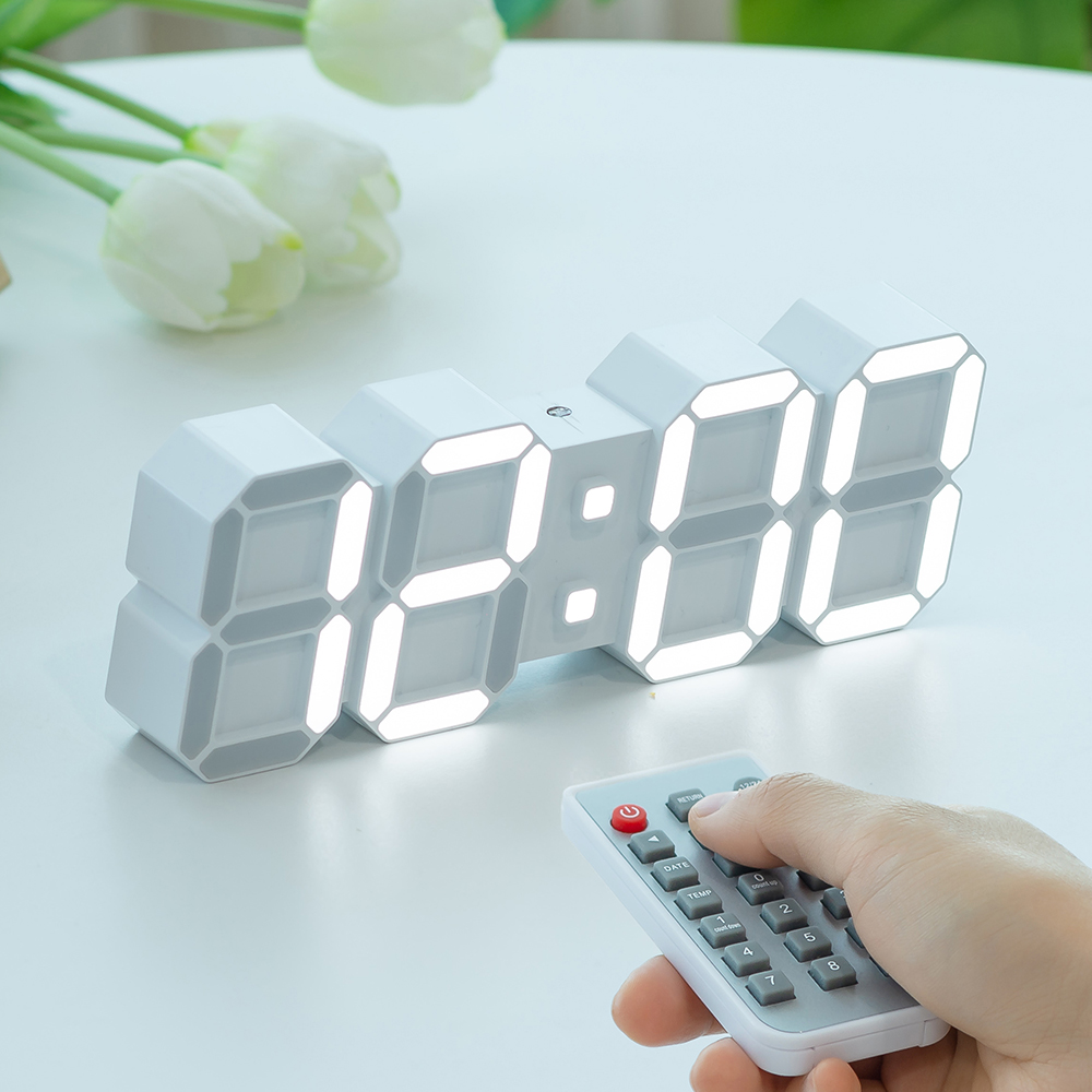 플라이토 코드리스 무선 인테리어 3D LED 탁상 벽시계 19cm - 상세 이미지 2