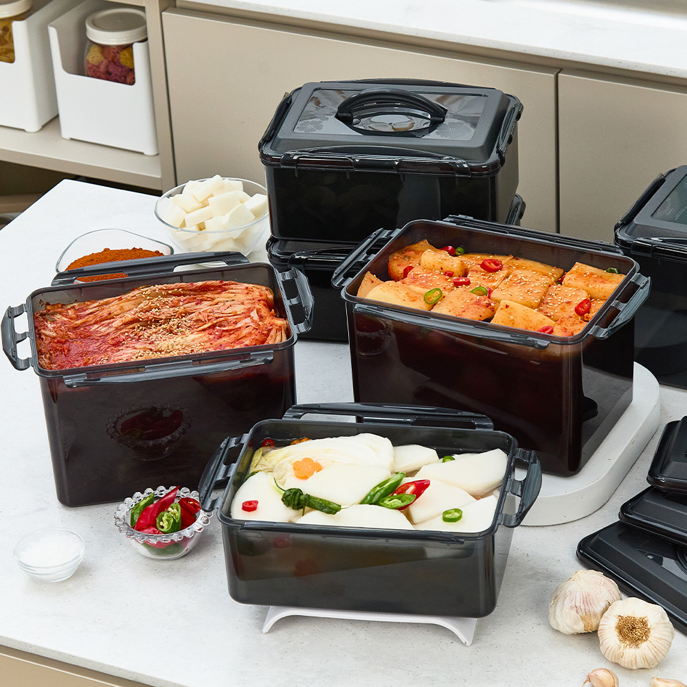 이지앤프리 프리베 블랙 김치용기 2.6L 1P+1P - 상세 이미지 5