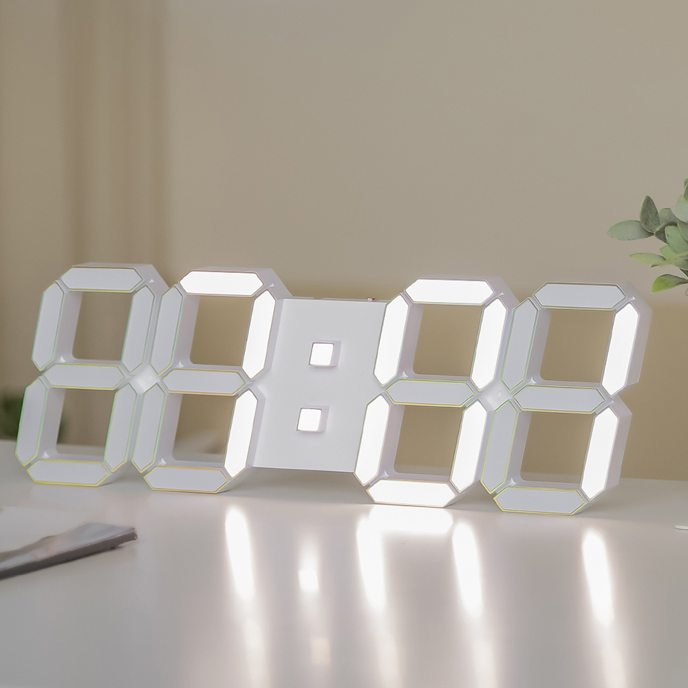 국산 플라이토 프리즘 3D LED 인테리어 벽시계 38cm - 상세 이미지 4