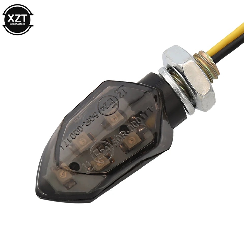 가와사키 미니 오토바이 스모크 렌즈 방향 지시등 5LED 12V 2선 4개 세트 - 상세 이미지 3