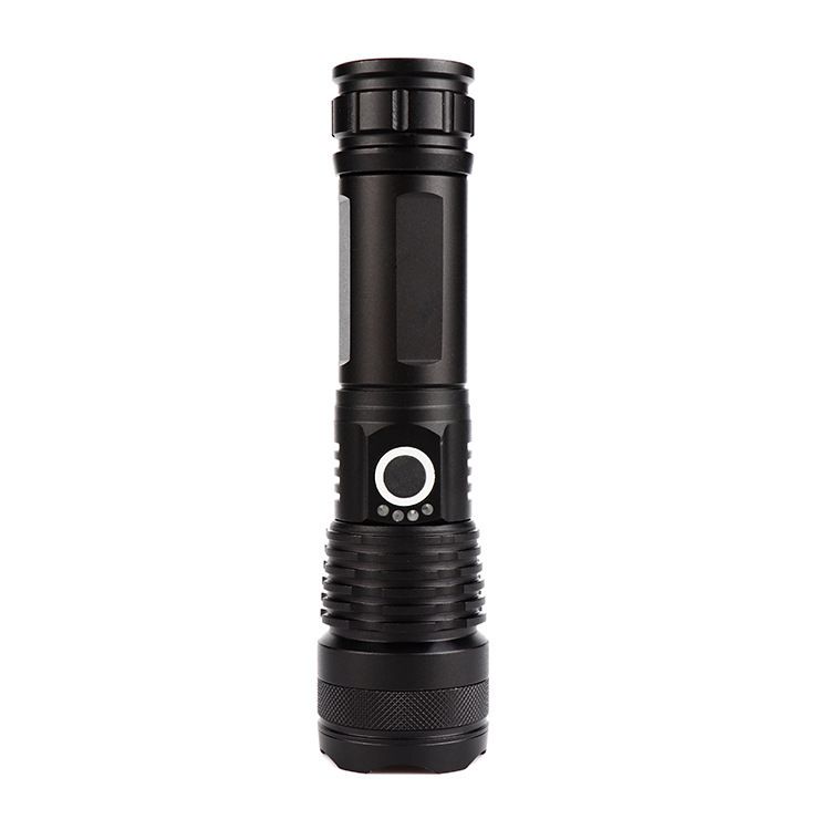 LED 충전식 손전등 휴대용 알루미늄 합금 줌 USB 충전 비상용 P50 LED손전등 - 상세 이미지 5