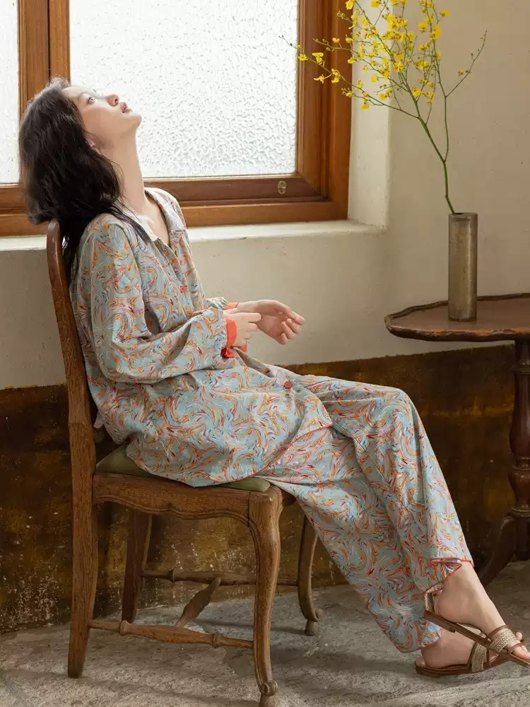언니네 산지직송 13화 안은진 잠옷 홈웨어 긴소매 순면 의상 옷 패션 - 상세 이미지 2