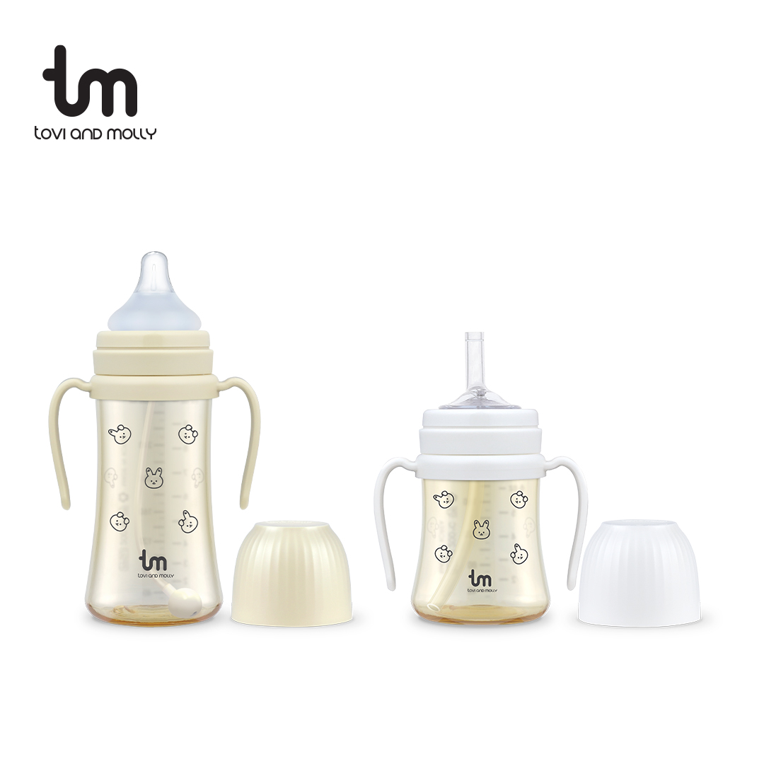 [토비앤몰리] 빨대젖병+빨대컵 연습시작 세트 자기주도 첫빨대컵