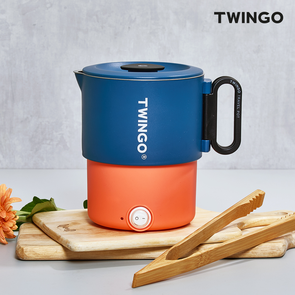 트윙고 트래블 팟 컴팩트 접이식 폴딩포트 110v 겸용 캠핑 여행용 휴대용 라면포트 7컬러