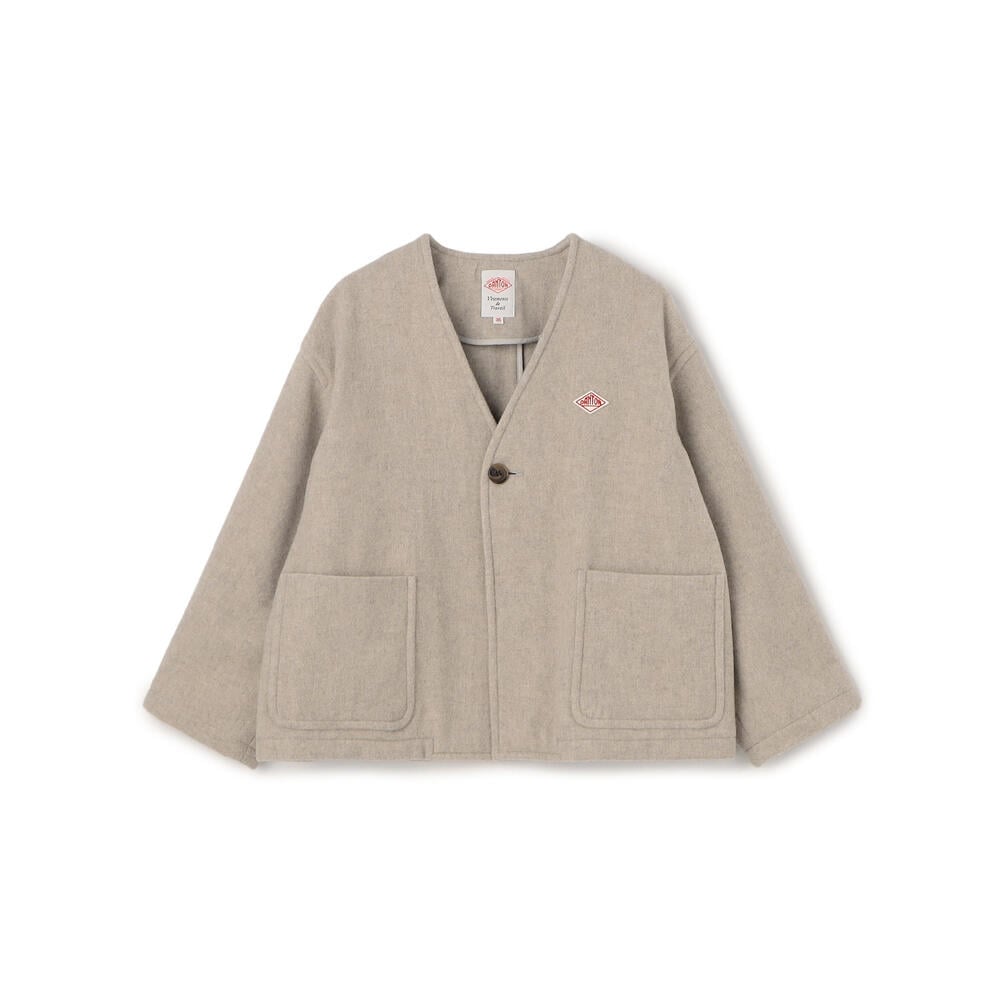 단톤 자켓 SINGLE WOOL PILE V NECK 가을 겨울 노카라 여자 여성 재킷 DNB242L101-0034 - 상세 이미지 4