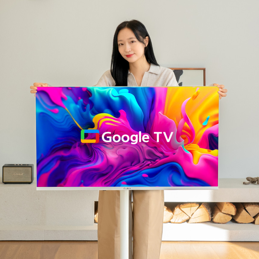 무빙큐빅스 삼탠바이미 화이트에디션 109cm(43인치) QLED 4K UHD 스마트티비 X2 셋트 이동식 TV 삼텐 중소바이미