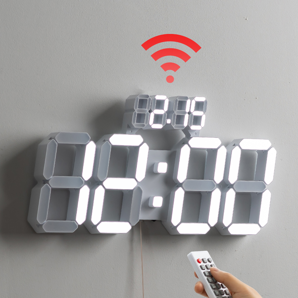 플라이토 와이파이 인테리어 3D LED 벽시계 38cm 데이즈 - 상세 이미지 2