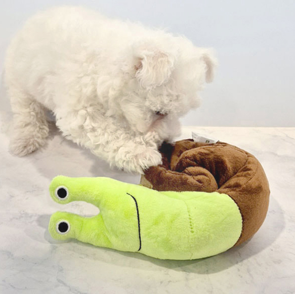 달팽이 노즈워크장난감 극세사 강아지분리불안장난감 스트레스해소