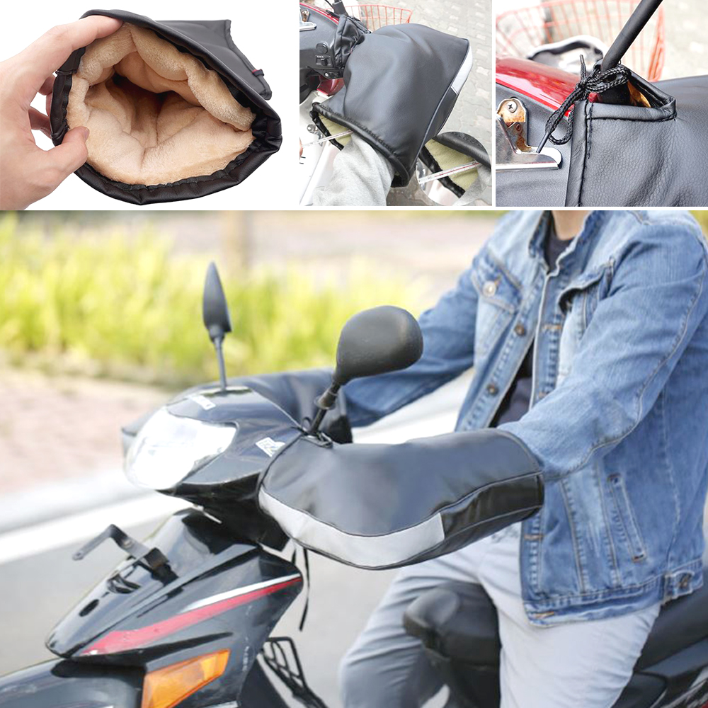 오토바이 보온 토시 따뜻한 겨울 스쿠터 방한 야광 손보호 장갑