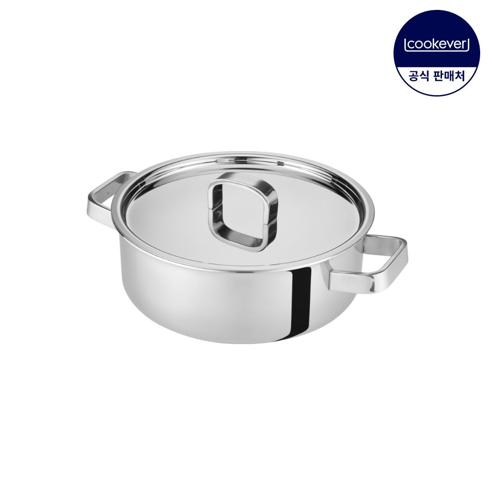 쿡에버 Cook304 프리미엄 인덕션 통5중 스텐 전골 냄비 24cm