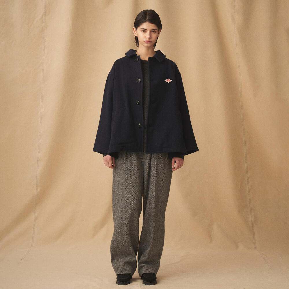 단톤 자켓 SINGLE WOOL PILE GATHERED SHORT 가을 겨울 여자 여성 숏재킷 DNB242L101-0033 - 상세 이미지 5