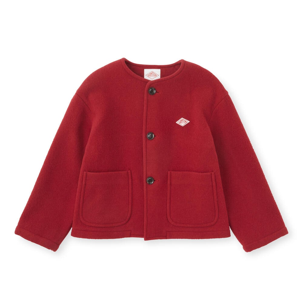 단톤 자켓 WOOL LIGHT PILE COLLARLESS 가을 겨울 숏 노카라 여자 여성 재킷 DNB242L101 - 상세 이미지 5