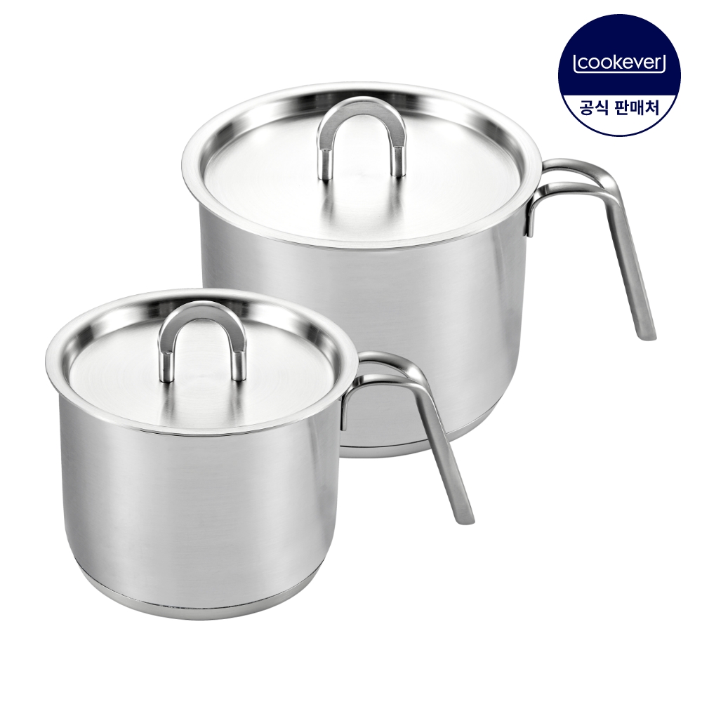 쿡에버 Cook304 인덕션 스텐 멀티팟 2종 세트 (14+16)