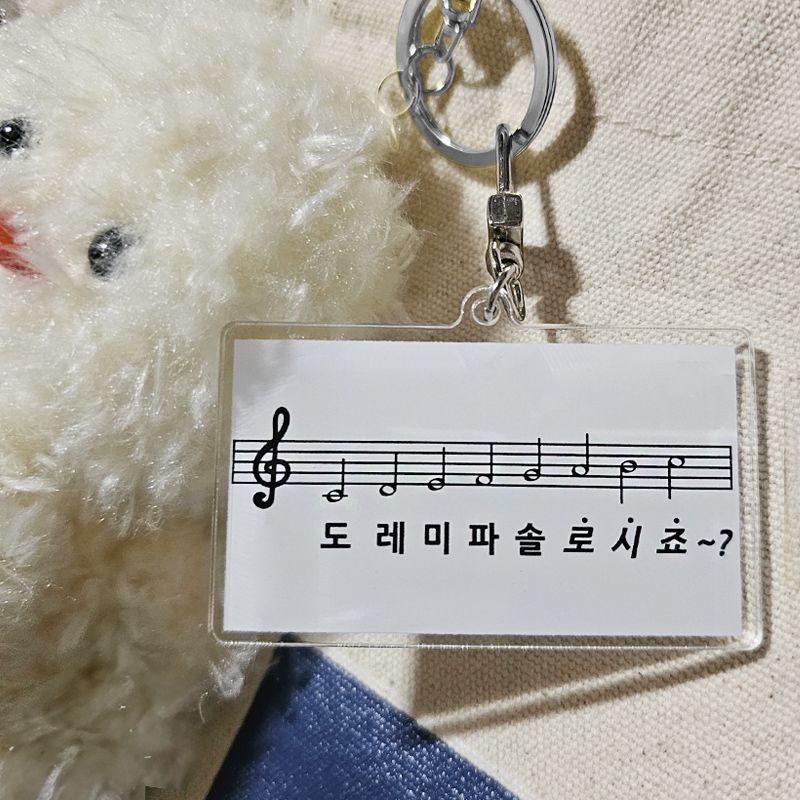 킹받는 솔로 아크릴 키링 쓸데없는 웃긴 선물 자동차 가방 열쇠 고리 투명 키 홀더 백참 - 상세 이미지 4