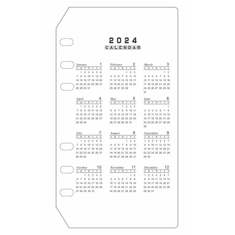2025년 캘린더 분할판 6공 다이어리 바인더 반투명 - 상세 이미지 3