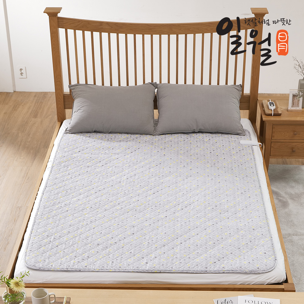 일월 전기매트 고급형 빗살무늬 초절전형 워셔블 전기장판 카본 탄소 온열매트 더블