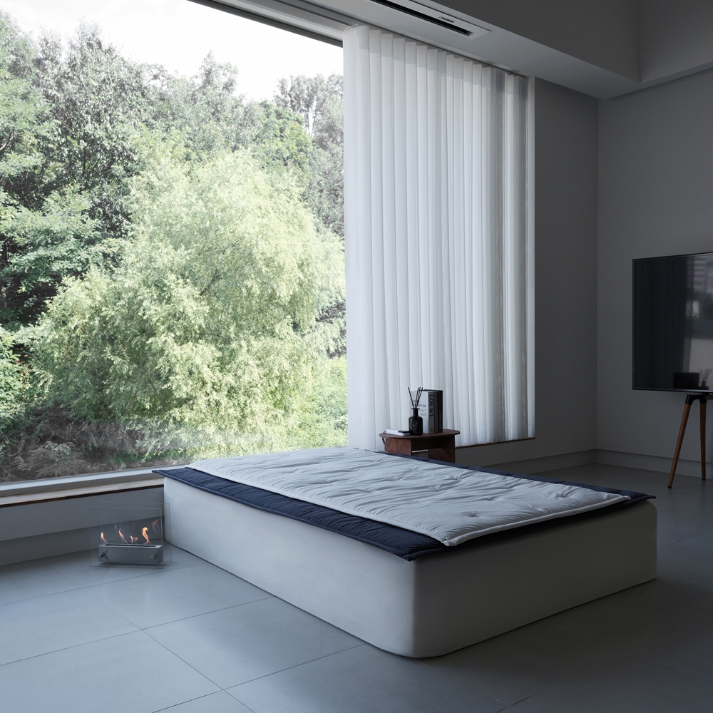 공감도씨 수피마코튼 IoT 탄소매트 프리미엄형 카본 전기 온열 원격 침대 1인용 퀸 킹 분리난방 내추럴화이트 SS