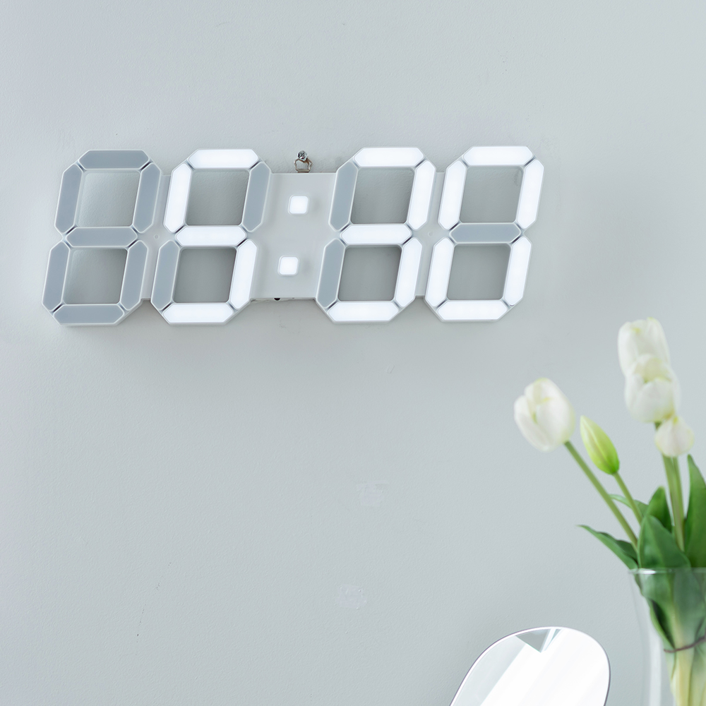 플라이토 코드리스 무선 인테리어 3D LED 벽시계 38cm - 메인 이미지
