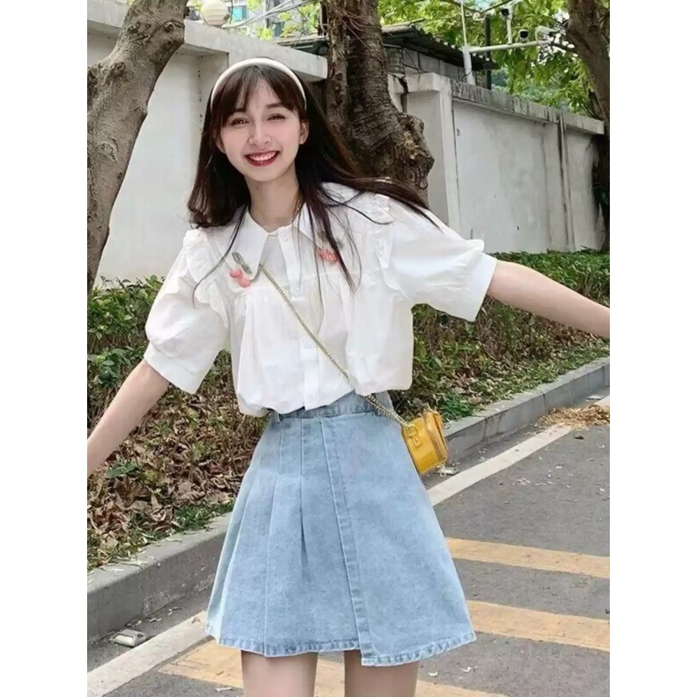 엄마친구아들 15화 심지유 블라우스 셔츠 강연두 퍼프 소매 카라넥 의상 옷 패션 - 상세 이미지 4