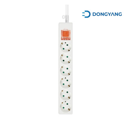 동양전자산업 동양전자산업 6구 양극 차단형 멀티탭 화이트 DYM-G6C(SC)-030 (3m)