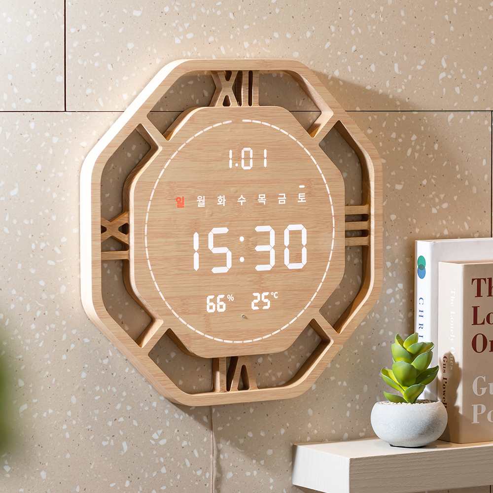 플라이토 와이파이 로마 터닝 LED 인테리어 벽시계 40cm - 상세 이미지 2