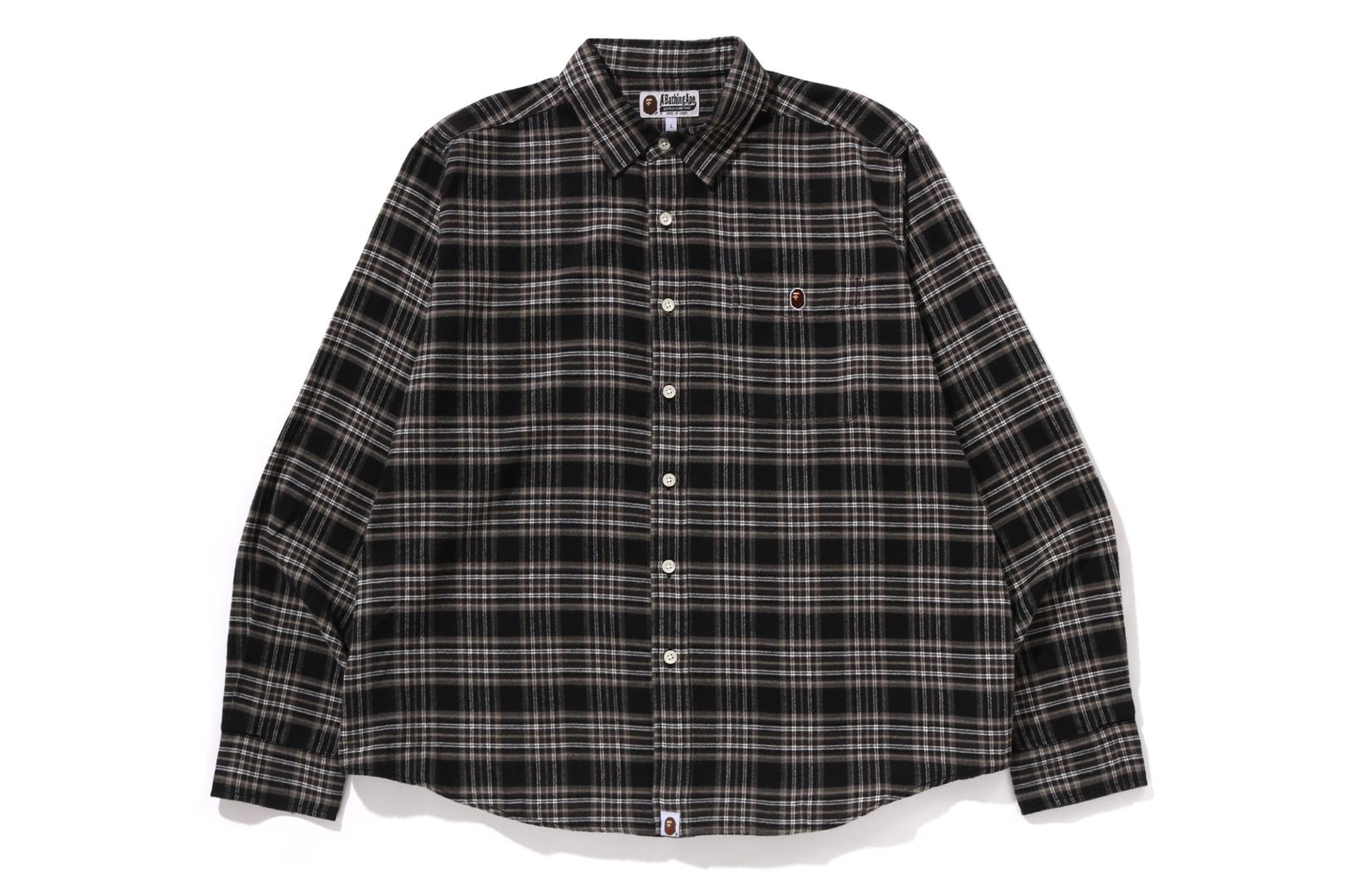 베이프 셔츠 ONE POINT FLANNEL CHECK RELAXED FIT SHIRT 1K70-131-003 - 상세 이미지 2