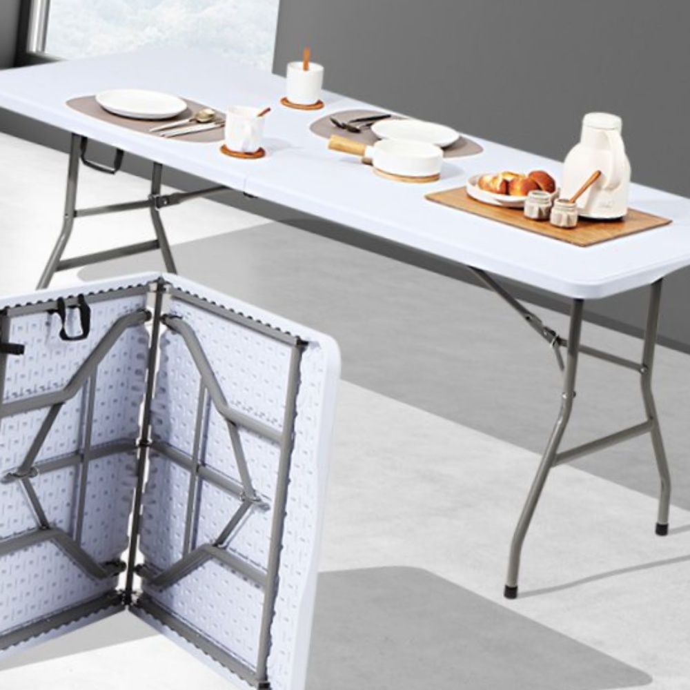 플라스틱 야외테이블 브로몰딩 접이식테이블 1800 철제