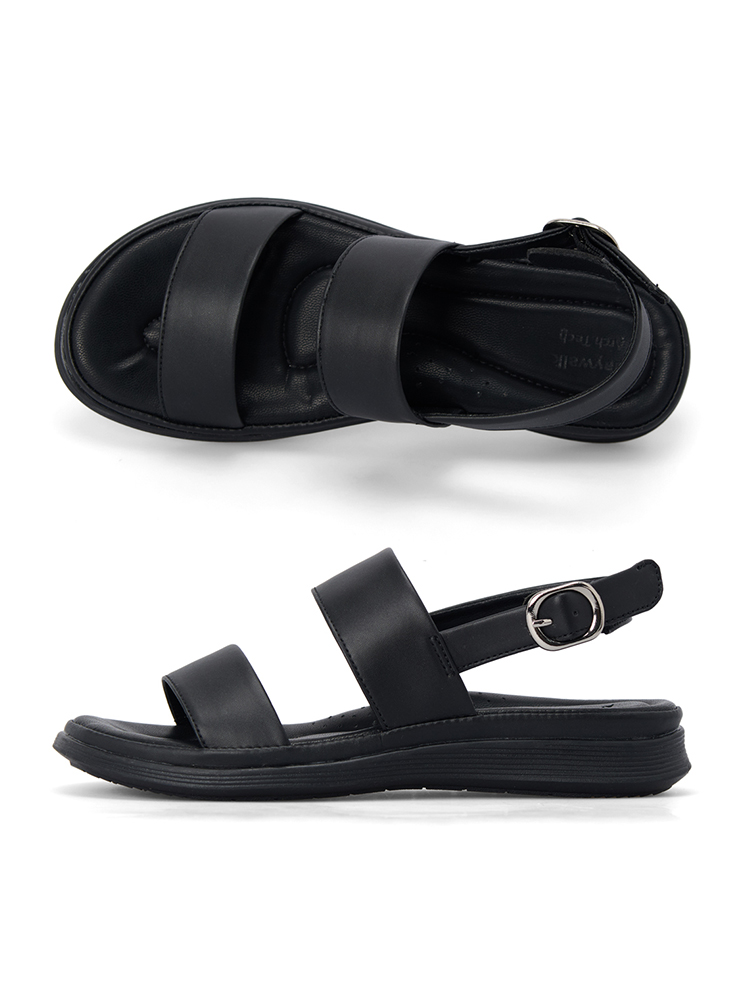 데이워크 발편한 아치깔창 여성 스트랩 샌들 브리사 블랙 DW30049-BK