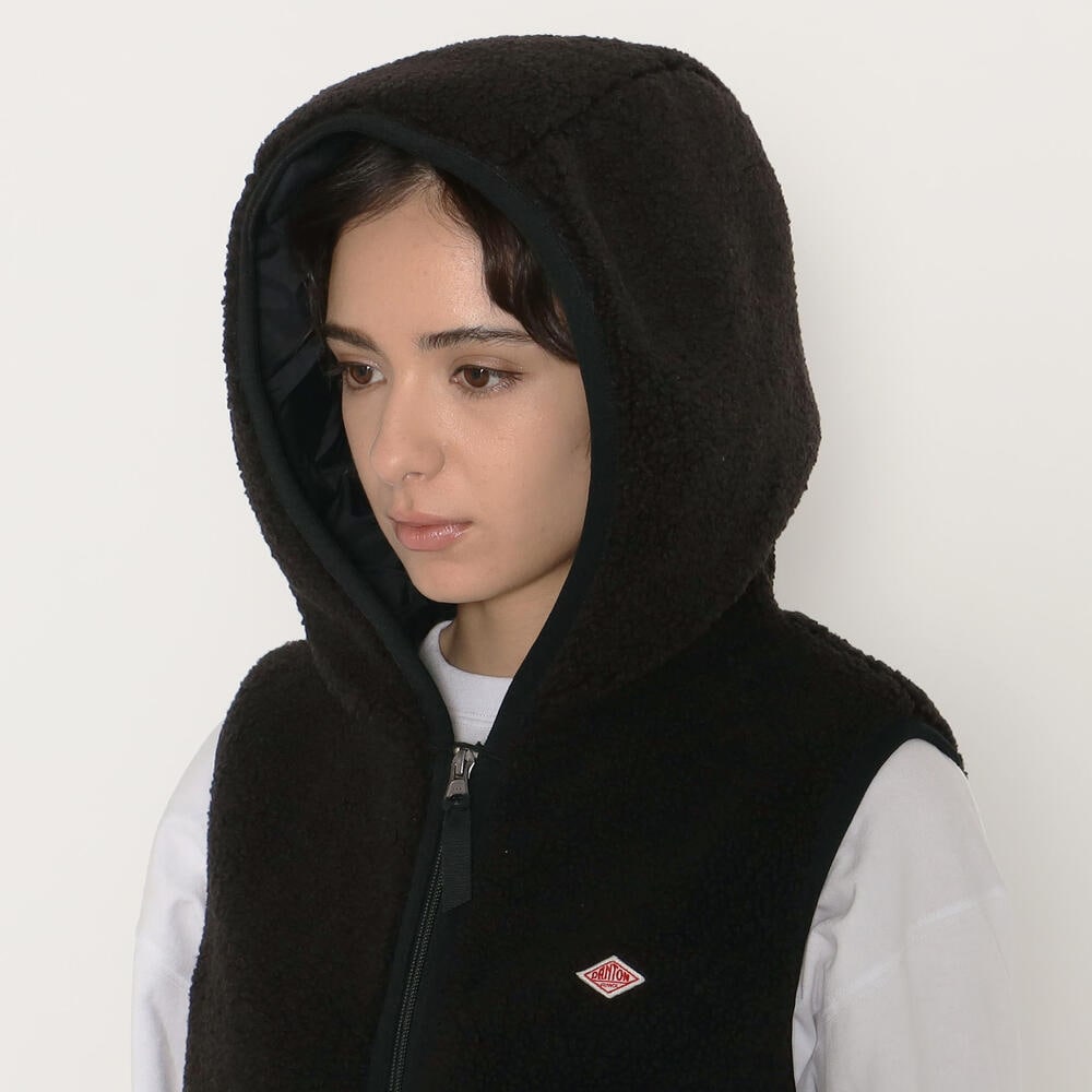 단톤 후리스 후드 조끼 INSULATION LIGHT BOA HOODED VEST 겨울 여자 여성 집업 플리스 베스트 DNB242L101-0003 - 상세 이미지 5