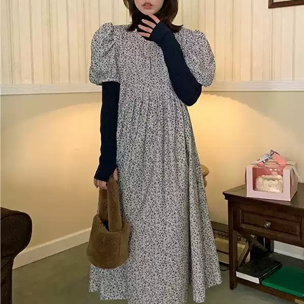 스캔들 69화 한채영 원피스 문정인 퍼프 소매 라운드넥 의상 옷 패션 - 상품 이미지