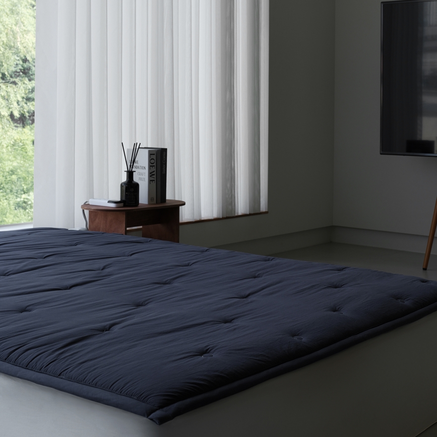 공감도씨 수피마코튼 IoT 탄소매트 프리미엄형 카본 전기 온열 원격 침대 1인용 퀸 킹 분리난방 내추럴화이트 SS